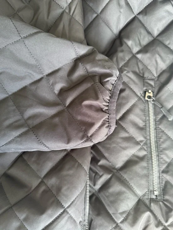 U.S. Polo Assn Quilted Jacket Men L Fleece Lined Hooded Coat Black Winter Casual - Picture 5 of 7